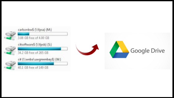 backup network drive to google drive
