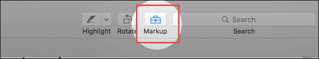 click on markup toolbar