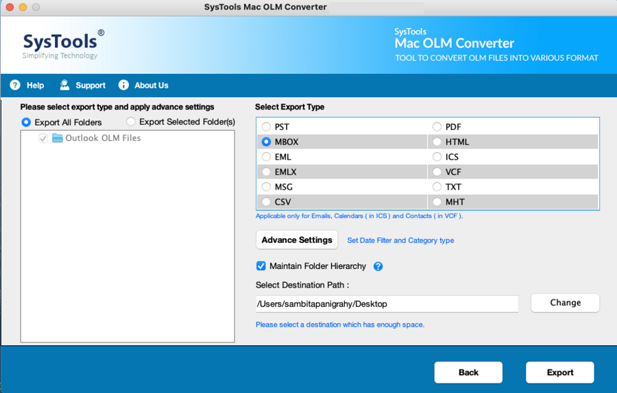 olm file emails to mbox mac
