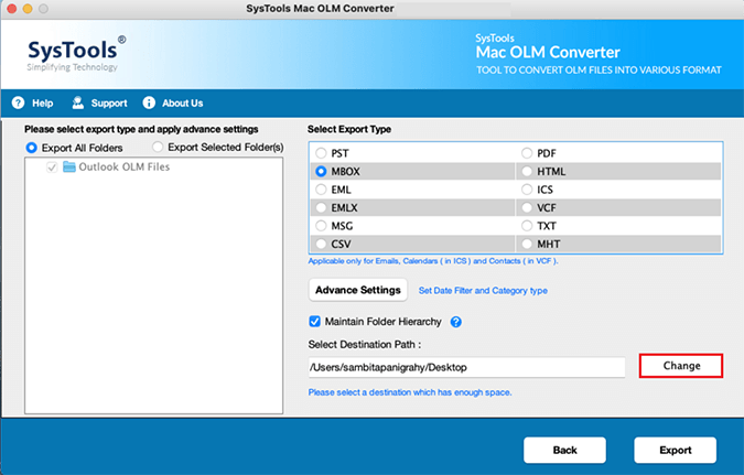 Mac OLM file to MBOX