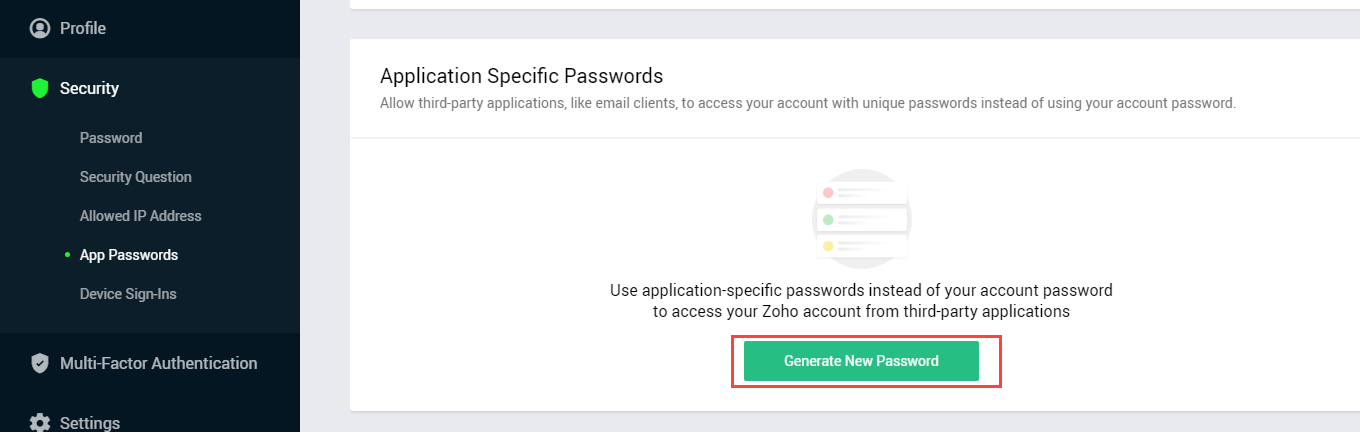 application password