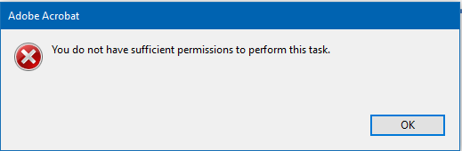 Does not have sufficient permissions