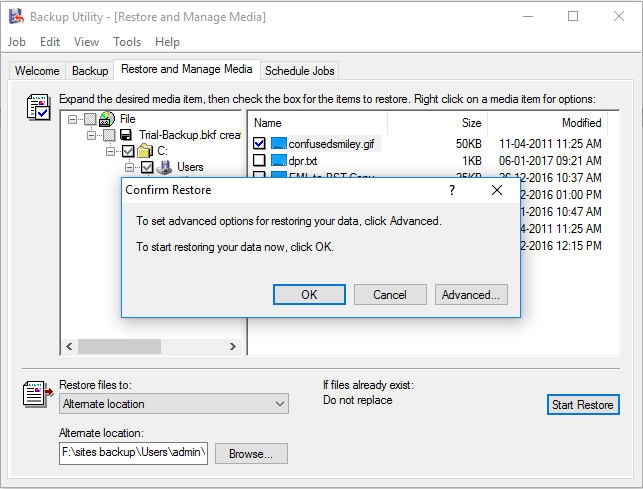 Restore Backup
