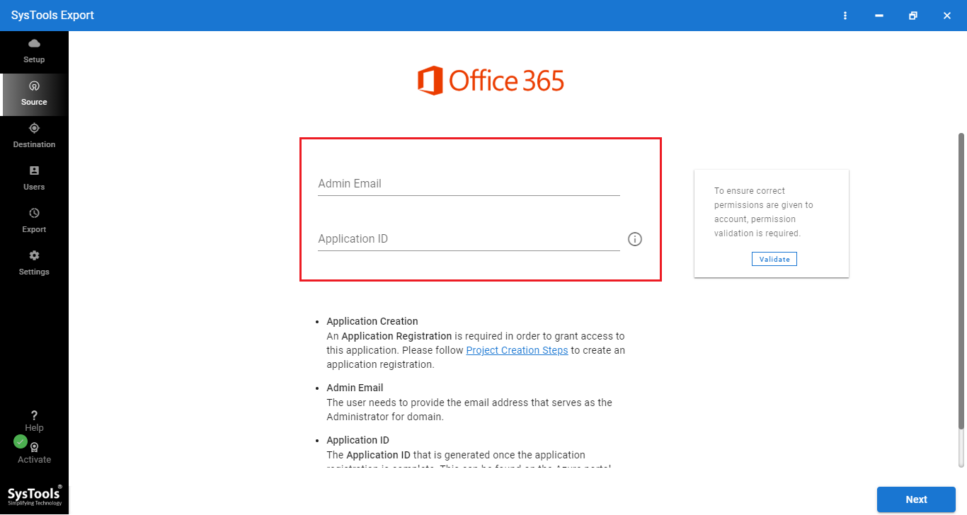 enter admin credentials