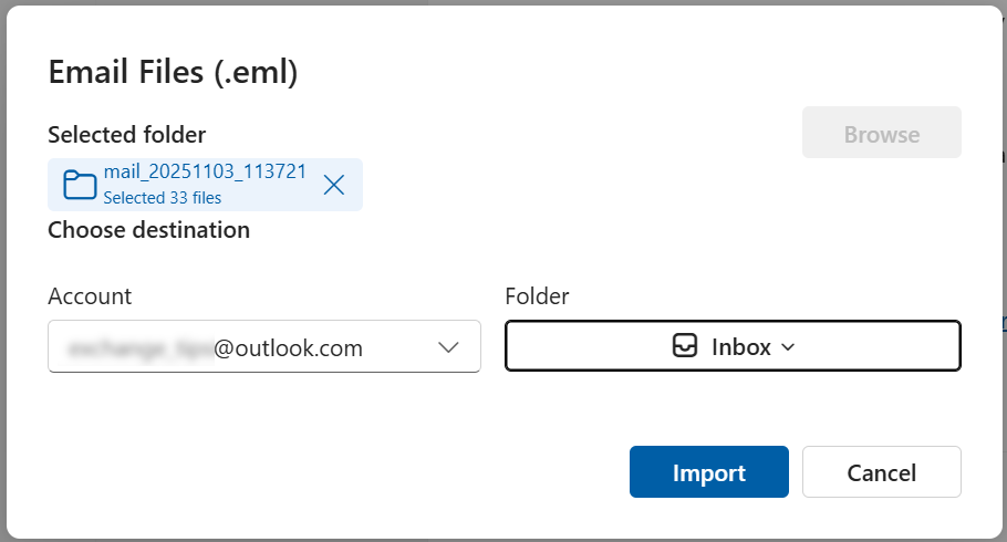 Proton Mail to Office 365 Button