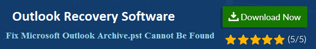 outlook pst file cannot be found