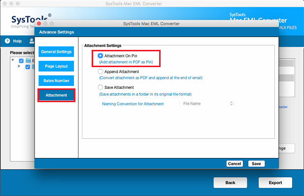 Attachment Advance Settings