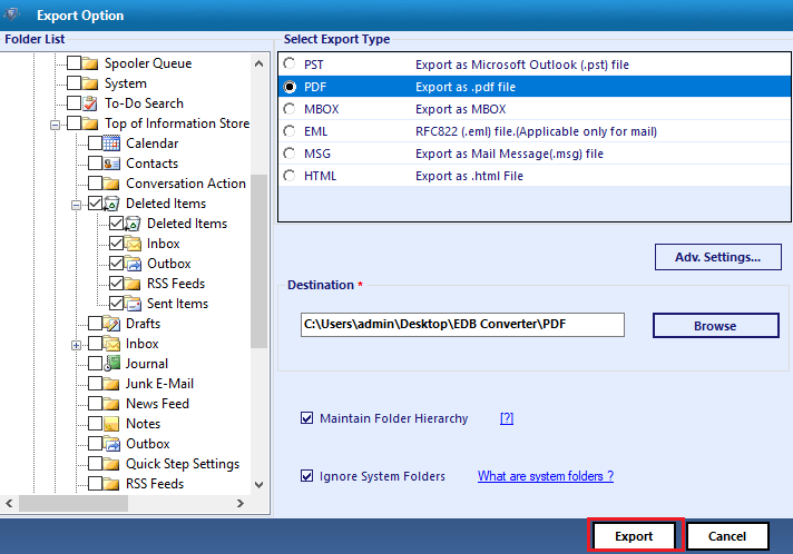 edb to pdf conversion software