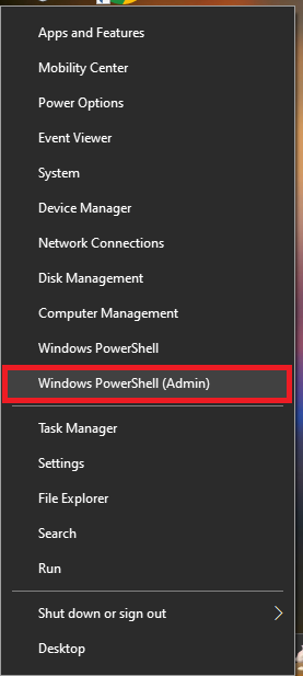 open powershell