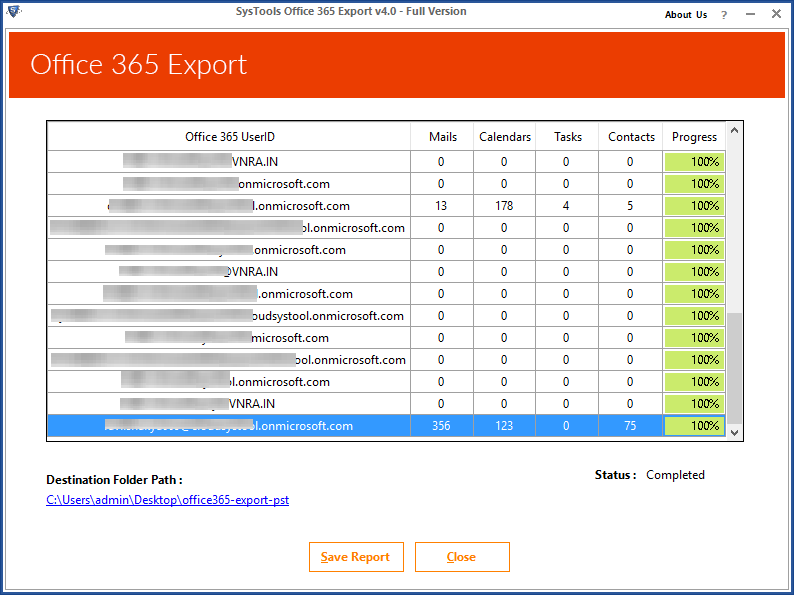 export Office 365 naar PST Program