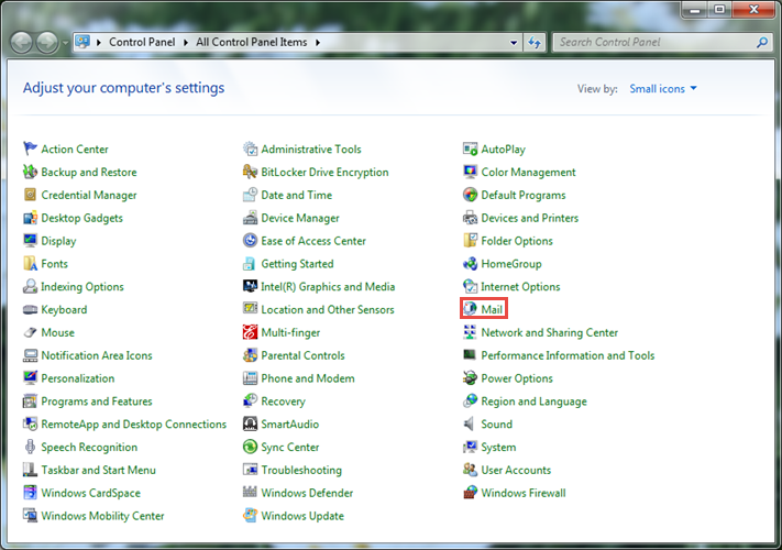 rebuild Outlook profile