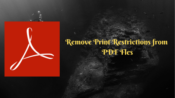 remove print protection from pdf