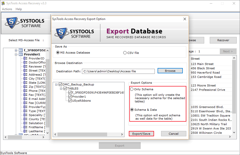 réparer base de données access