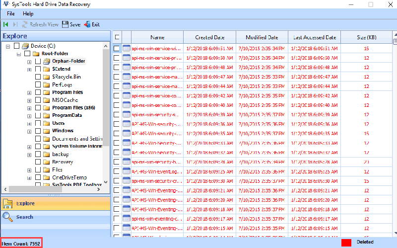 preview all deleted files from hard drive