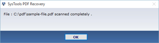 pdf file scanned completely