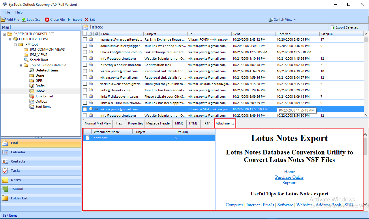 reparar pst outlook