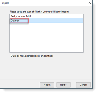 Select Outlook