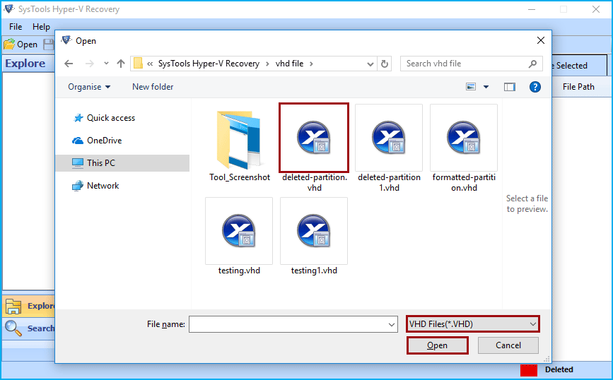 recover vhd file data