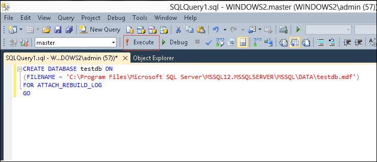 Attach MDF File