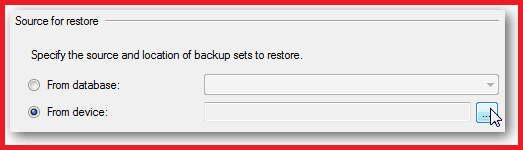 From Device option