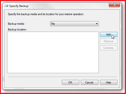 add backup media
