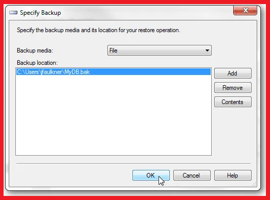 click ok