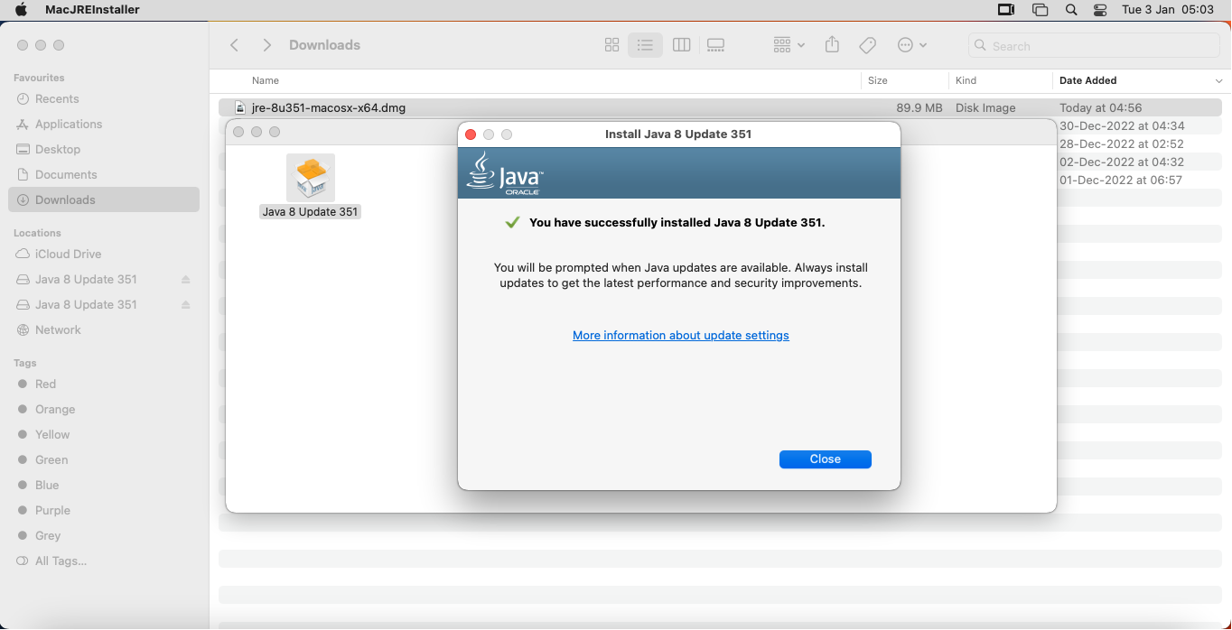 JDK 8 Update 241.pkg install