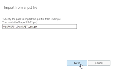 choosing import file