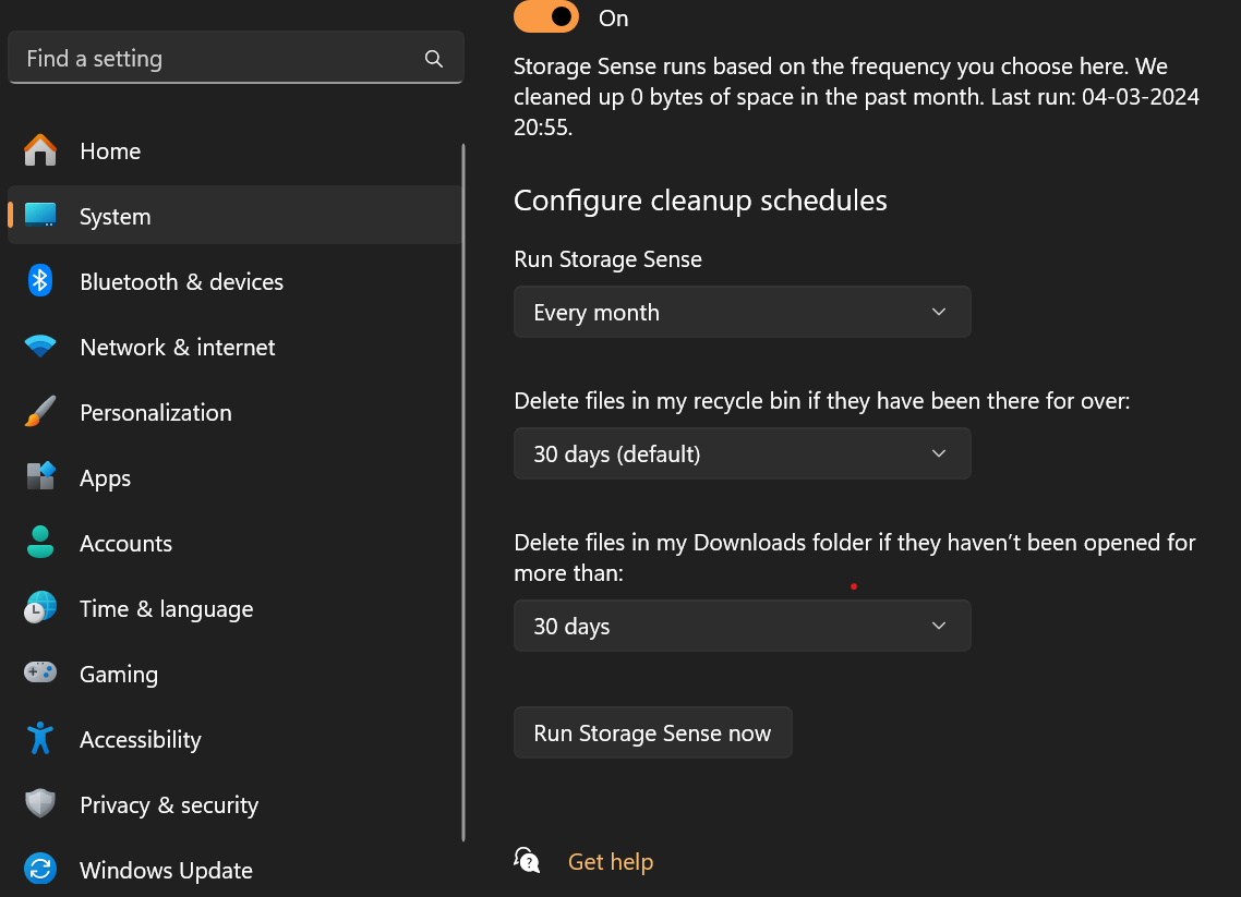 storage page