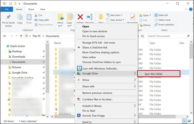 folder sync