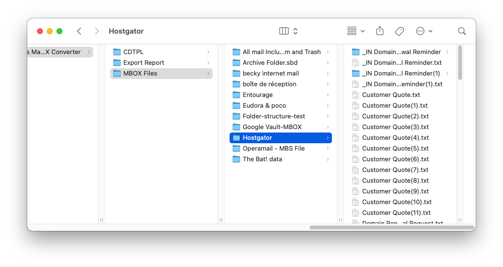 view the txt files