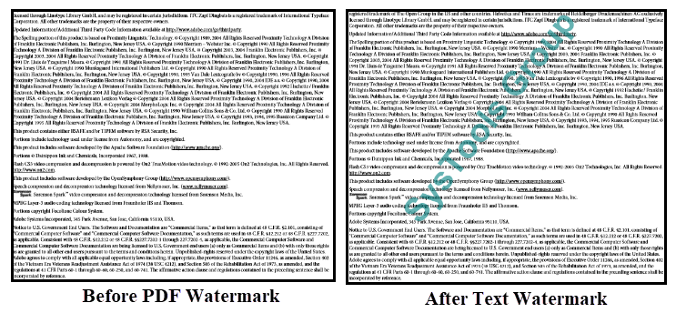 PDF Watermark Adder to insert text watermark in multiple pdf files