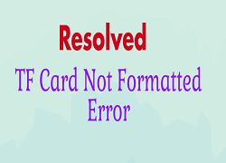 Fix TF card not formatted error