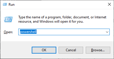 type powershell on cmd