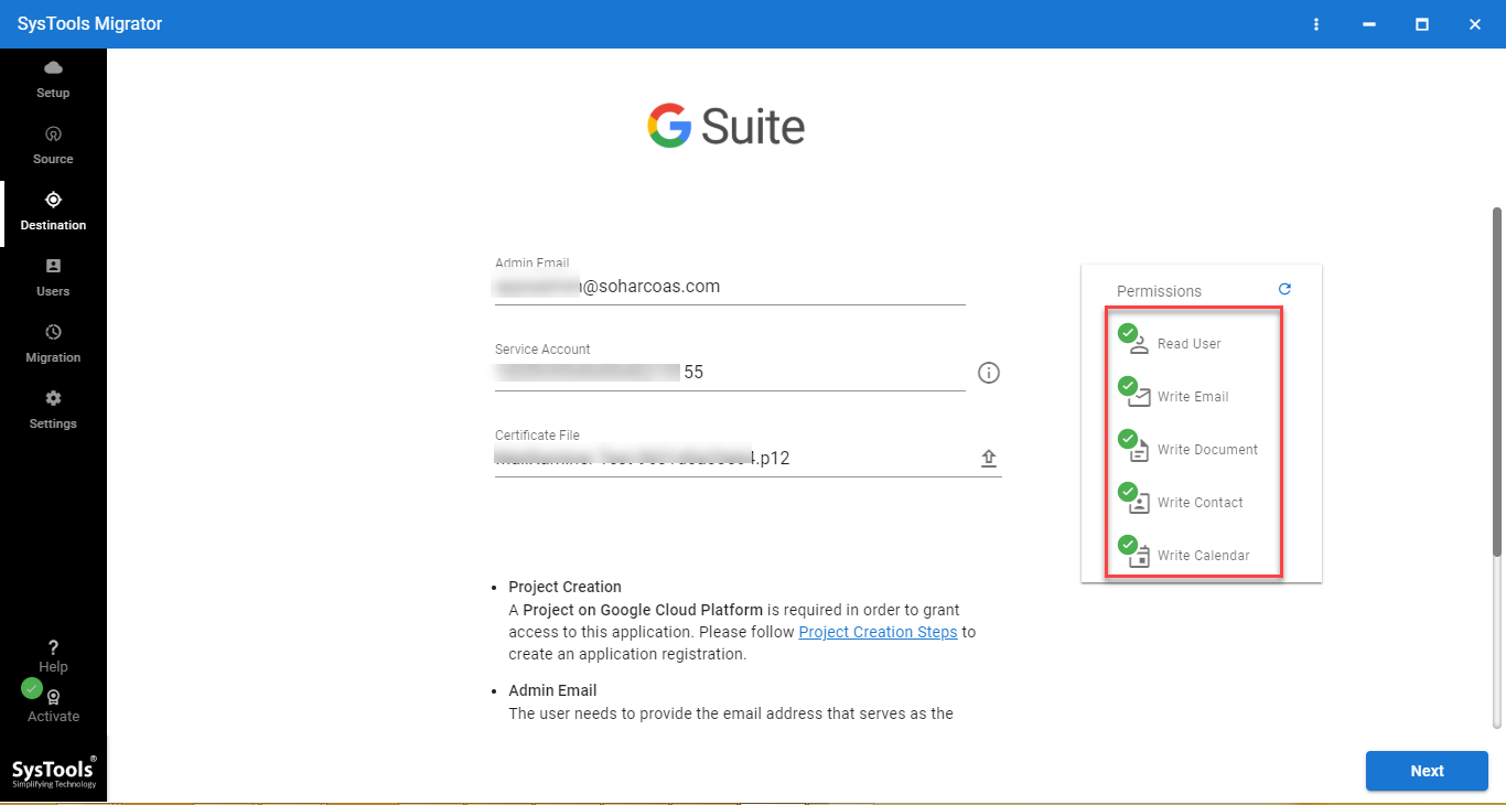 click validate button