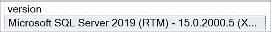 check version with T-SQL