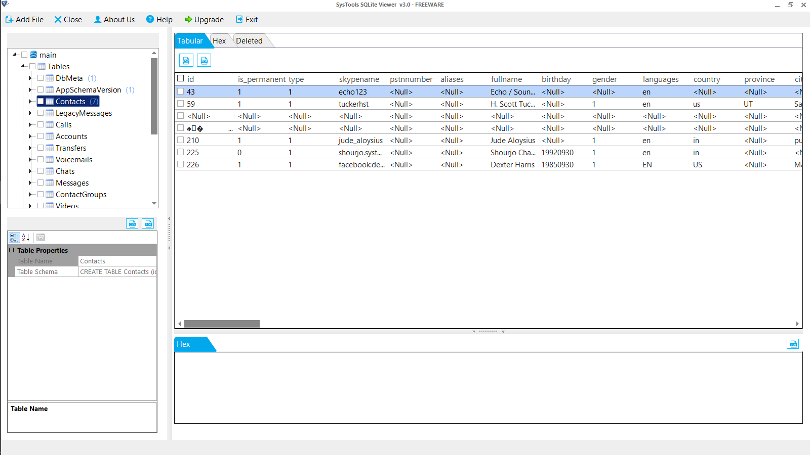 view data