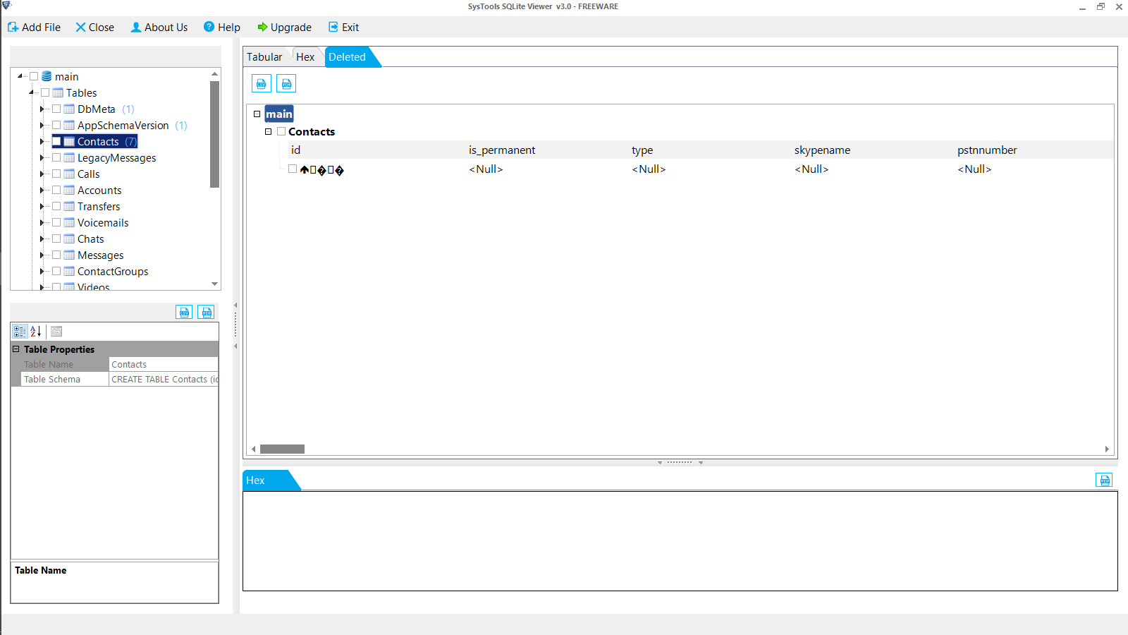 view deleted data