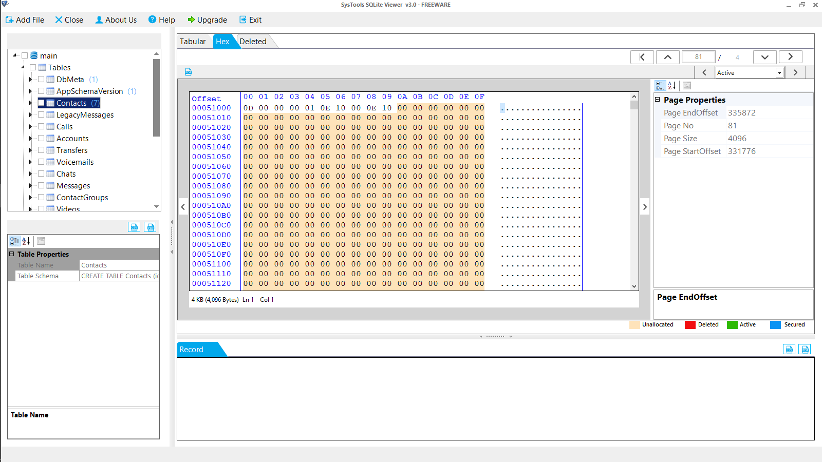 view hex value