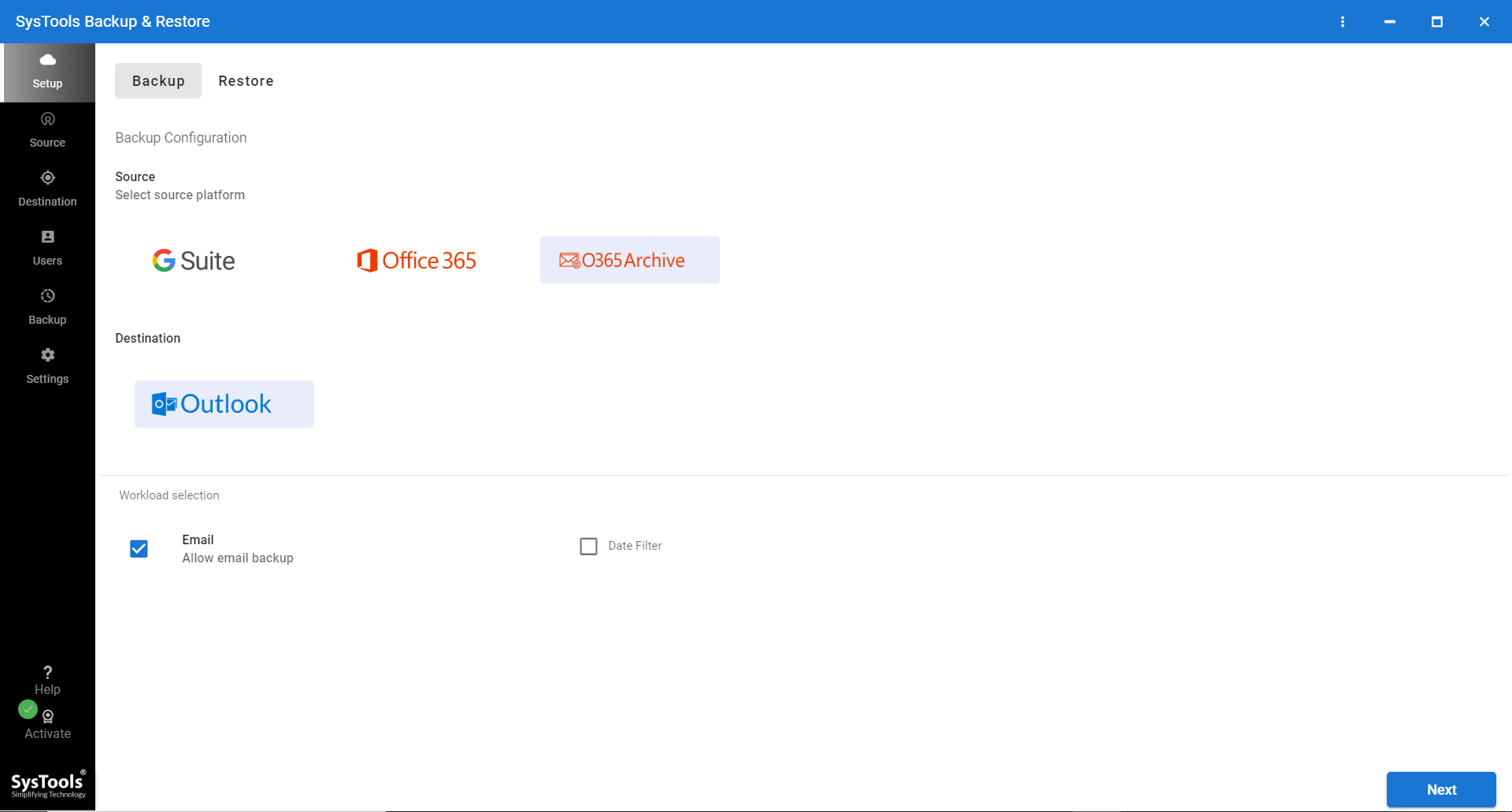 Office 365 sauvegarde