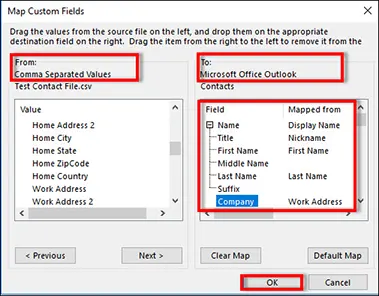 Import Excel Contacts to Outlook