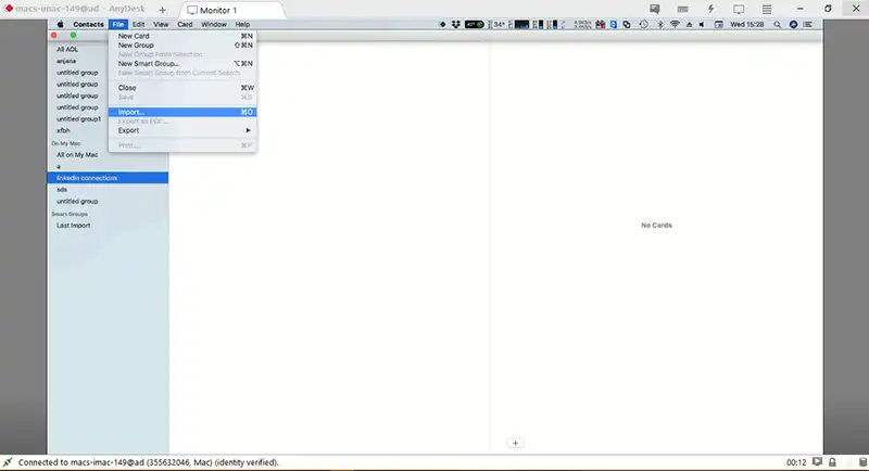 import linkedin contacts to mac address book