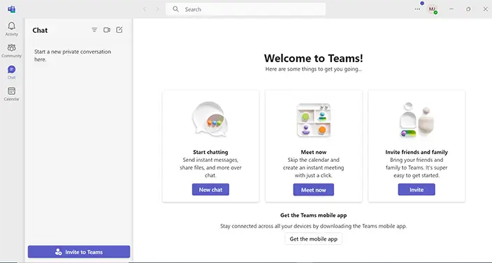 open Microsoft Teams