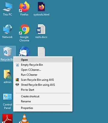 restore permanently deleted Files from recycle bin