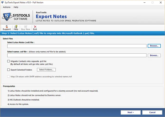 Run Export Notes Software