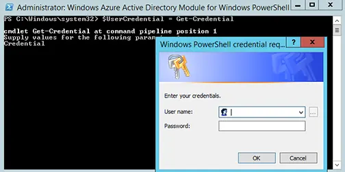  username and password to connect with Office 365 