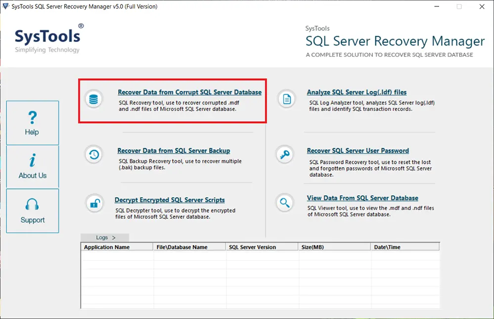 Recover SQL DB Files
