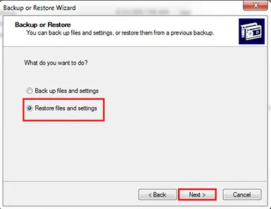 Restore Files