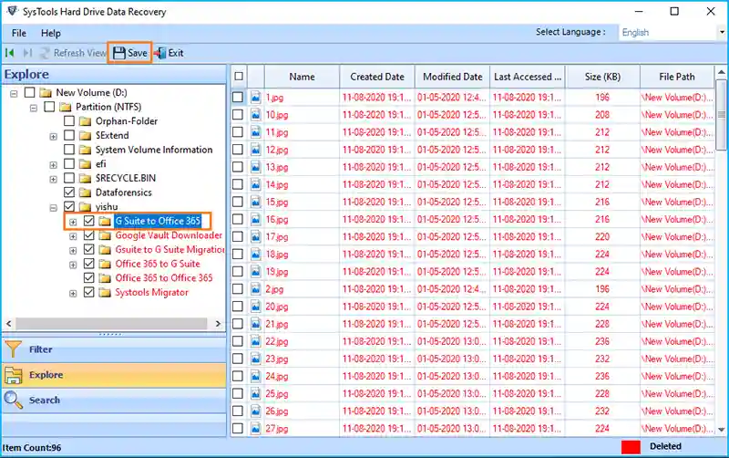 save recovered files