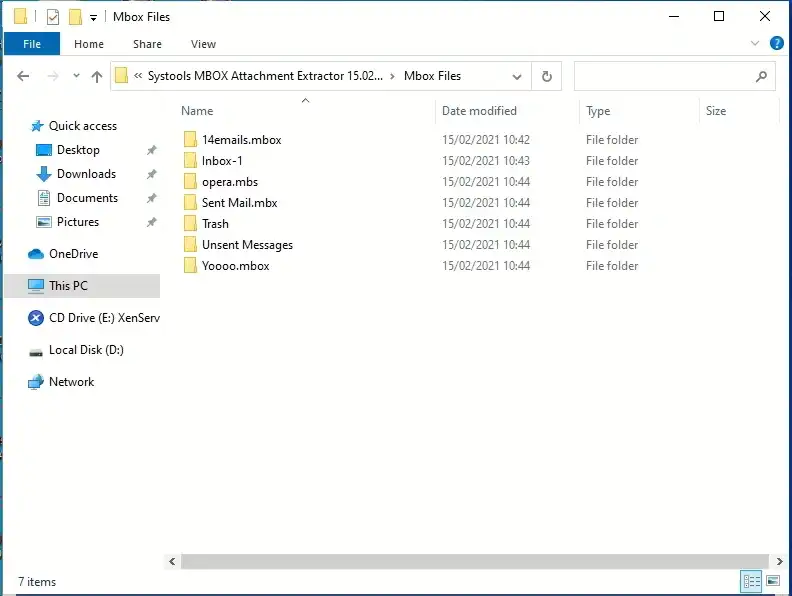 find created folders at attachment location